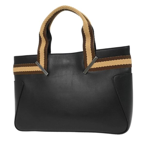 Gucci Black Leather Tote Handbag 000・0860 001998 186662 - Picture 2 of 10